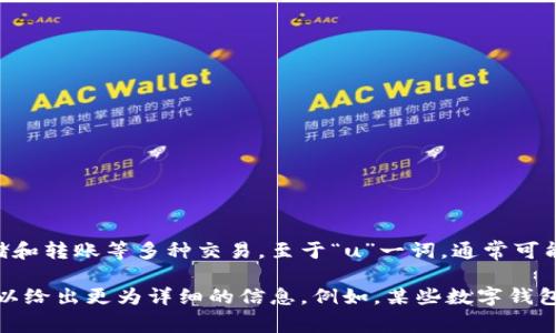 数字钱包一般是指一种电子支付工具，能够让用户通过手机或计算机进行存储和转账等多种交易。至于“u”一词，通常可能指“U盾”或某种特定的数字货币或支付方式。

如果你有进一步的上下文或者具体的数字货币、支付方式或者平台名称，我可以给出更为详细的信息。例如，某些数字钱包可能支持U盾或其他特定的支付工具。请提供更多信息，以便我更好地帮助你。